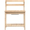 Odlingsbänk med vask 110,5x45x124,5 cm massivt granträ vidaXL – miniatyr 7