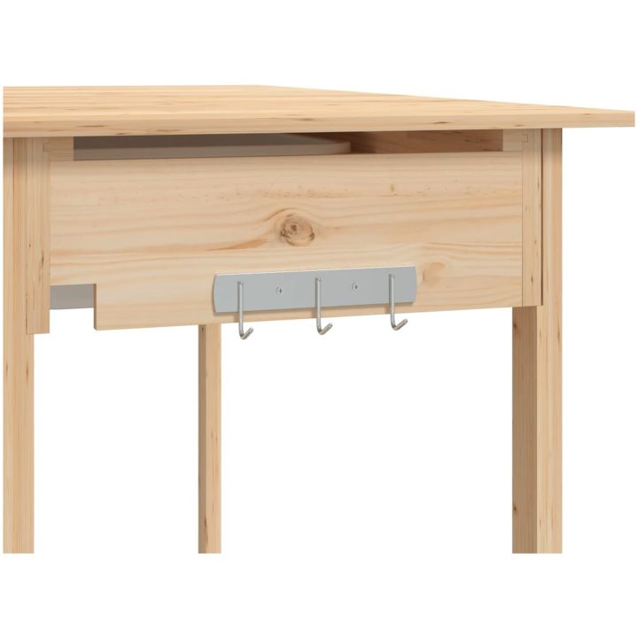 Odlingsbänk med vask 110,5x45x124,5 cm massivt granträ vidaXL – bild 10