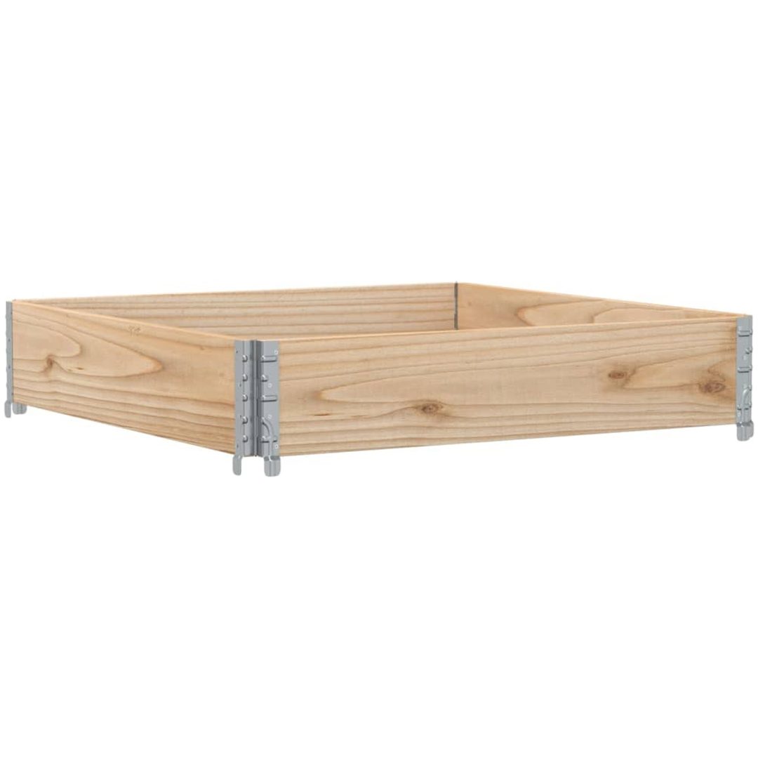 Odlingslåda 100x100 cm massiv furu vidaXL 100 x 100 x 21.5 cm – bild 2
