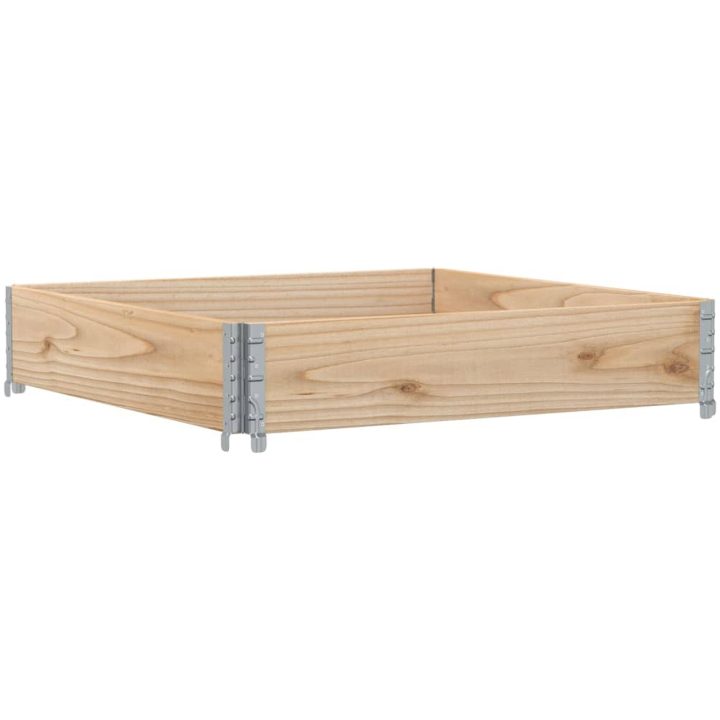 Odlingslåda 100x100 cm massiv furu vidaXL 100 x 100 x 21.5 cm – bild 2