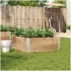 Odlingslåda 100x100 cm massivt furuträ vidaXL 100 x 100 x 41 cm – miniatyr 1