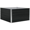 Odlingslåda 100x100x45 cm galvaniserat stål antracit vidaXL – miniatyr 2
