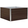 Odlingslåda 100x100x45 cm galvaniserat stål brun vidaXL – miniatyr 2