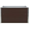 Odlingslåda 100x100x45 cm galvaniserat stål brun vidaXL – miniatyr 3