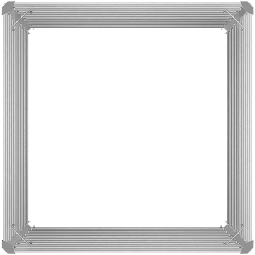 Odlingslåda 100x100x77 cm galvaniserad stål grå vidaXL – bild 9