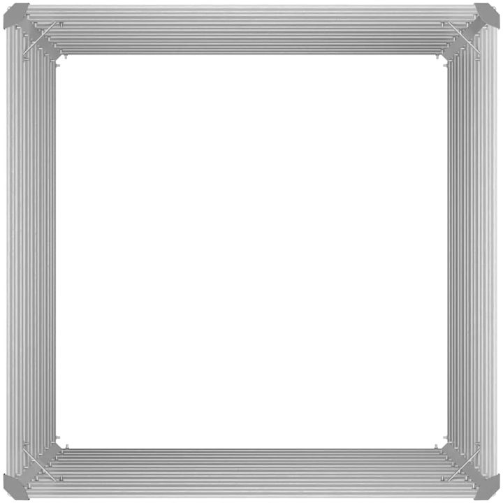 Odlingslåda 100x100x77 cm galvaniserad stål grå vidaXL – bild 9