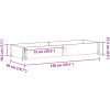 Odlingslåda 150x50 cm massivt furuträ vidaXL 150 x 50 x 21.5 cm – miniatyr 8