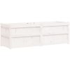 Odlingslåda 150x50x50 cm vit massiv furu vidaXL – miniatyr 2
