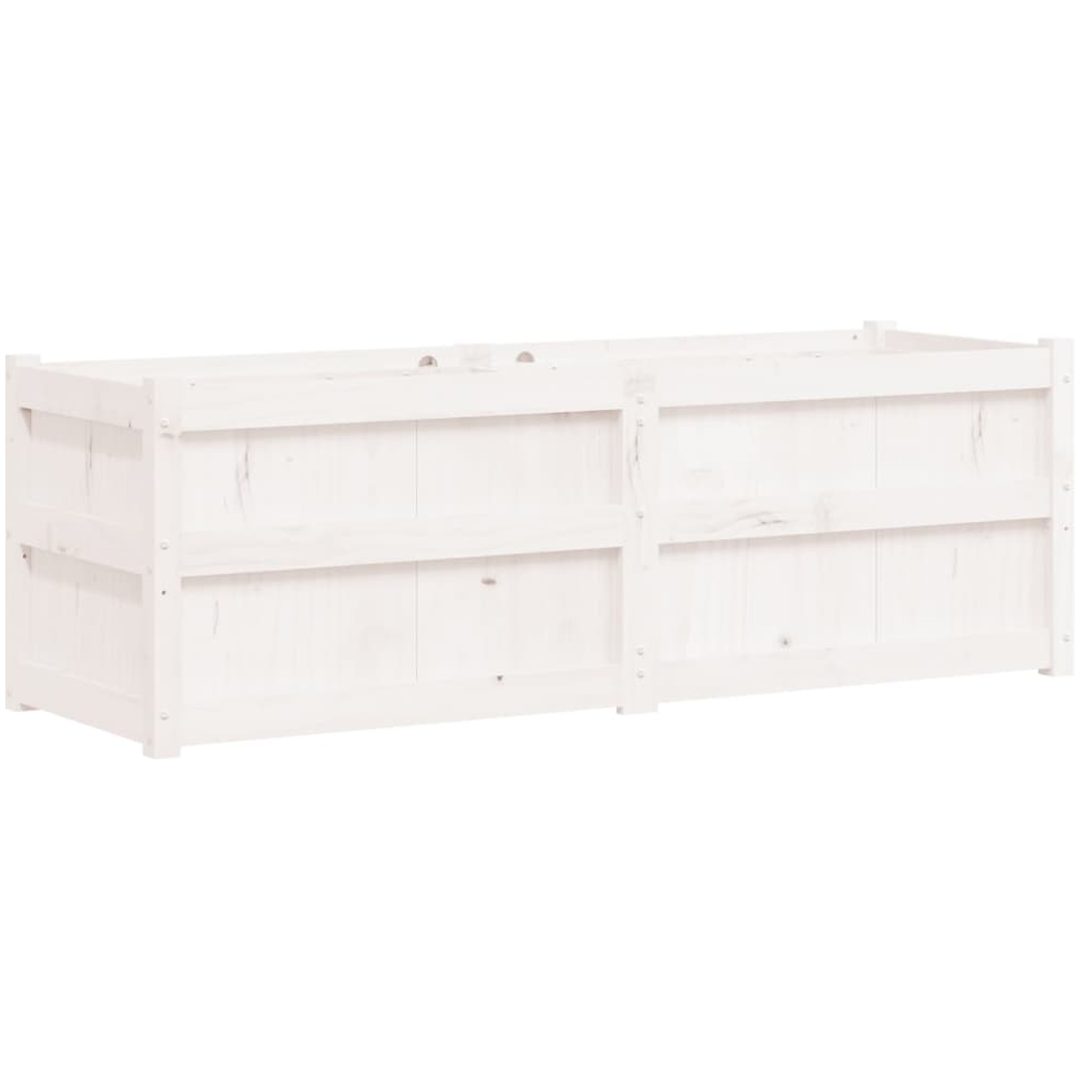 Odlingslåda 150x50x50 cm vit massiv furu vidaXL – bild 2