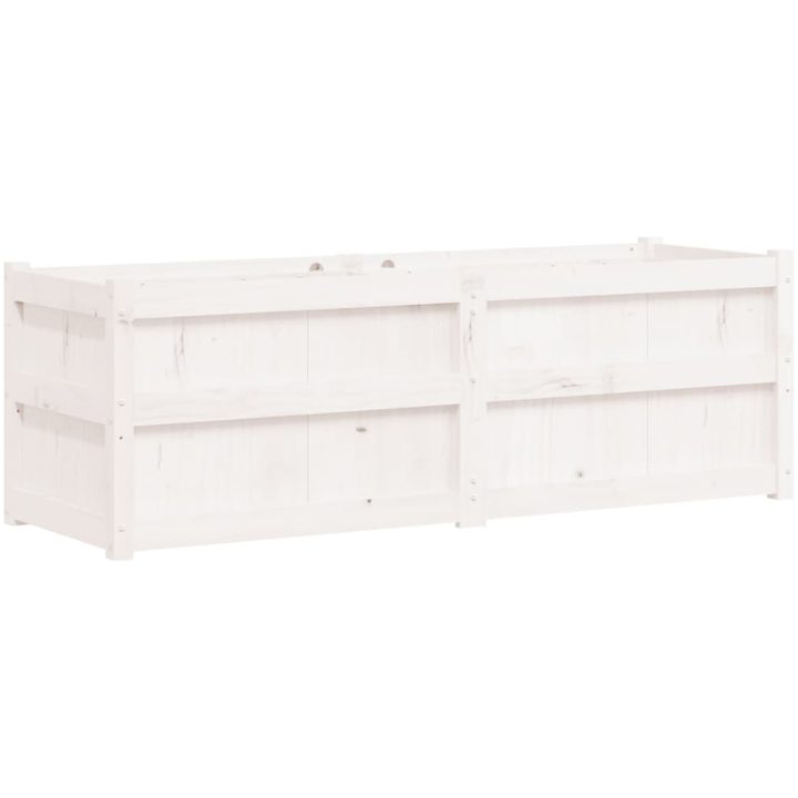 Odlingslåda 150x50x50 cm vit massiv furu vidaXL – bild 2