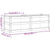 Odlingslåda 150x50x50 cm vit massiv furu vidaXL – miniatyr 11