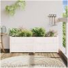 Odlingslåda 150x50x50 cm vit massiv furu vidaXL – miniatyr 3