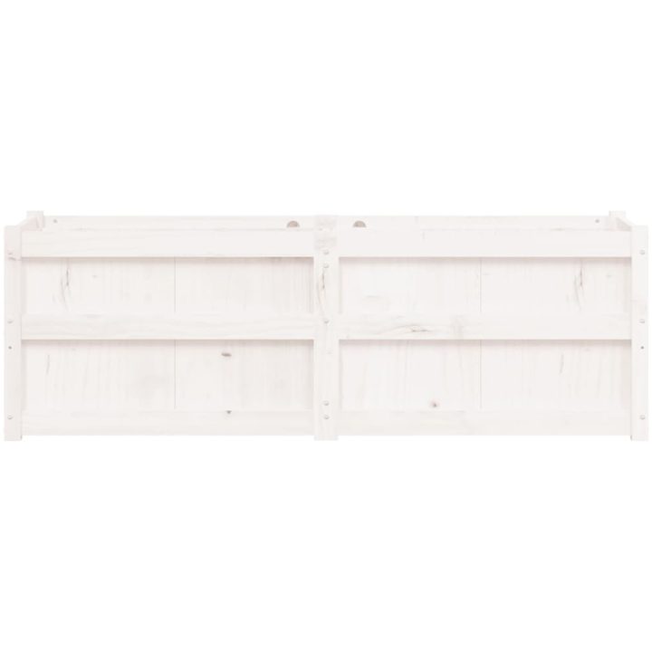 Odlingslåda 150x50x50 cm vit massiv furu vidaXL – bild 5