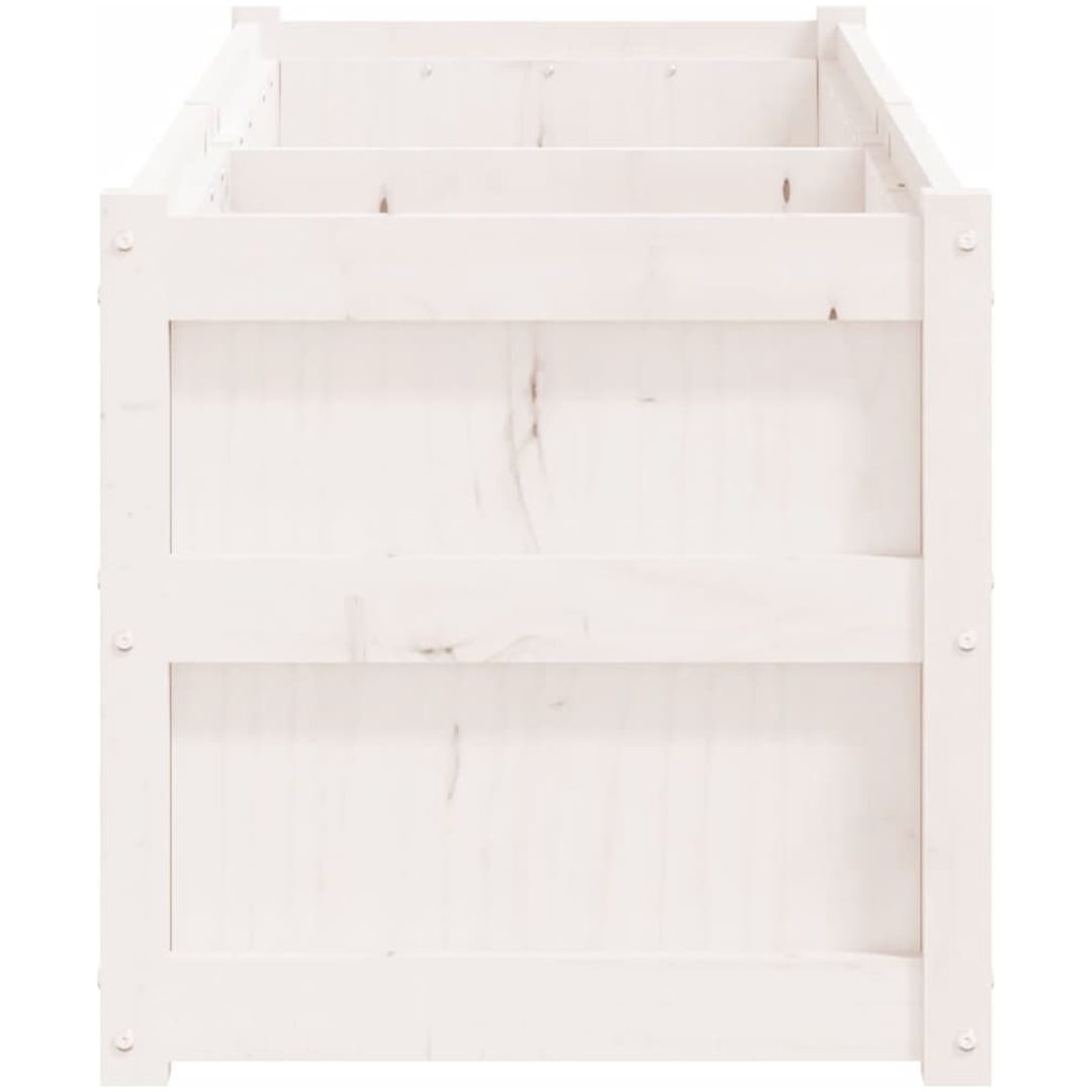 Odlingslåda 150x50x50 cm vit massiv furu vidaXL – bild 6