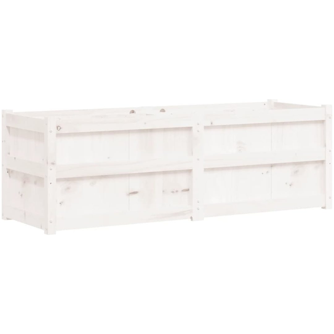 Odlingslåda 150x50x50 cm vit massiv furu vidaXL – bild 7