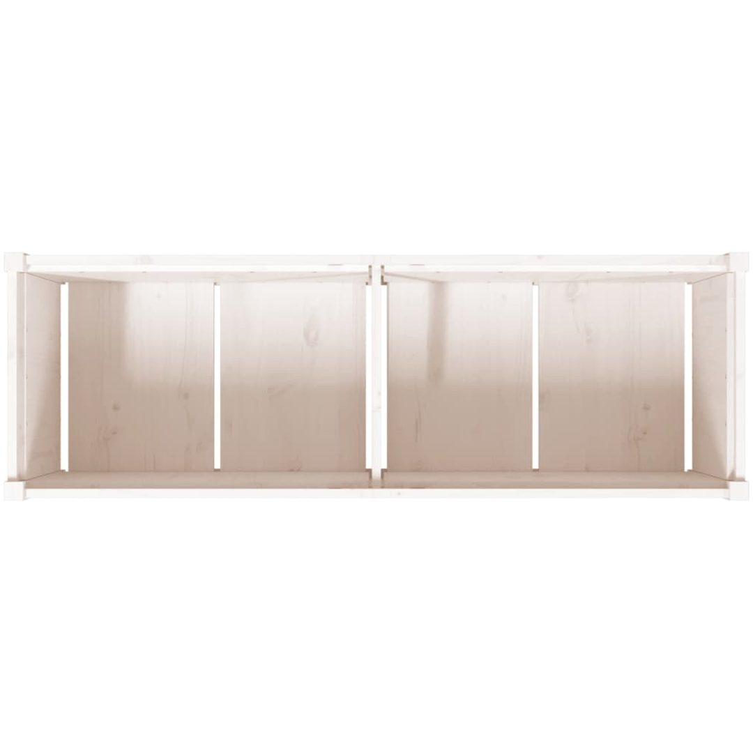 Odlingslåda 150x50x50 cm vit massiv furu vidaXL – bild 8
