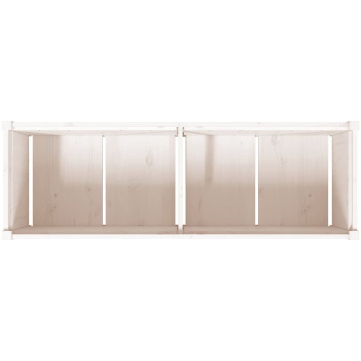 Odlingslåda 150x50x50 cm vit massiv furu vidaXL – bild 8