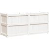 Odlingslåda 150x50x70 cm vit massiv furu vidaXL – miniatyr 2