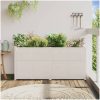 Odlingslåda 150x50x70 cm vit massiv furu vidaXL – miniatyr 3