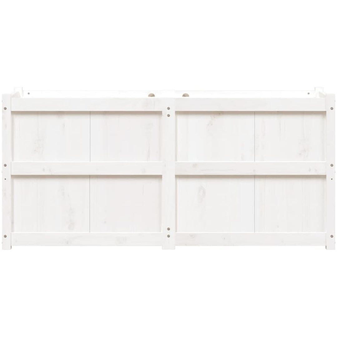 Odlingslåda 150x50x70 cm vit massiv furu vidaXL – bild 5