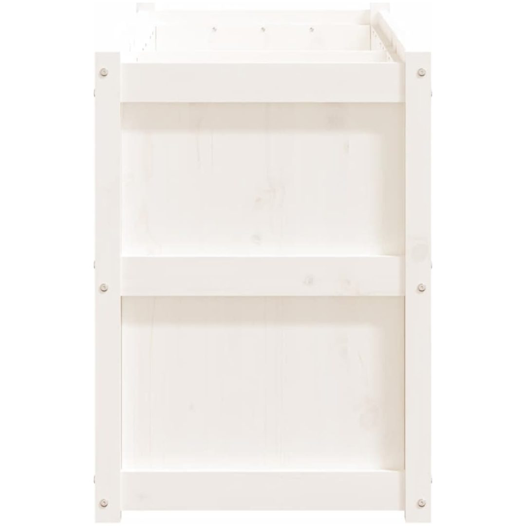 Odlingslåda 150x50x70 cm vit massiv furu vidaXL – bild 6