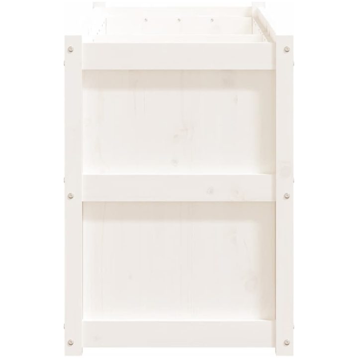 Odlingslåda 150x50x70 cm vit massiv furu vidaXL – bild 6