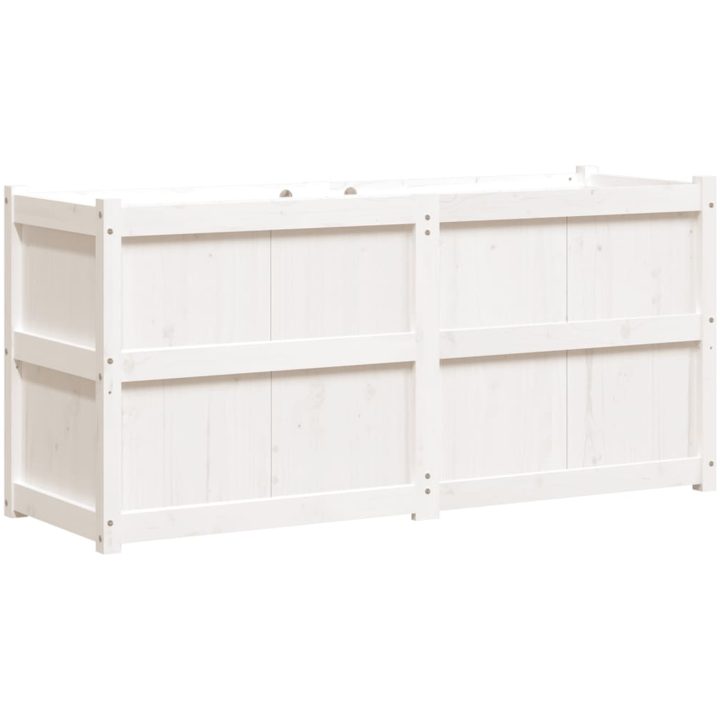 Odlingslåda 150x50x70 cm vit massiv furu vidaXL – bild 7