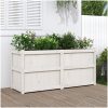 Odlingslåda 150x50x70 cm vit massiv furu vidaXL – miniatyr 1