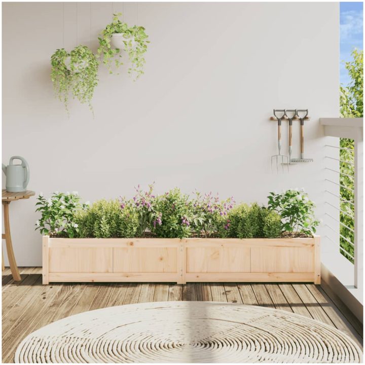 Odlingslåda 180x31x31 cm massiv furu vidaXL – bild 3