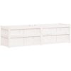 Odlingslåda 180x50x50 cm vit massiv furu vidaXL – miniatyr 2