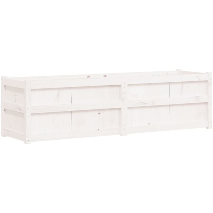 Odlingslåda 180x50x50 cm vit massiv furu vidaXL – bild 2