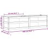 Odlingslåda 180x50x50 cm vit massiv furu vidaXL – miniatyr 11