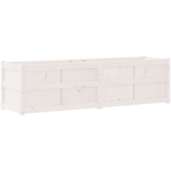 Odlingslåda 180x50x50 cm vit massiv furu vidaXL – bild 7