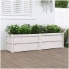 Odlingslåda 180x50x50 cm vit massiv furu vidaXL – miniatyr 1