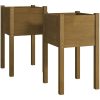 Odlingslåda 2 st honungsbrun 40x40x70 cm massiv furu vidaXL – miniatyr 2