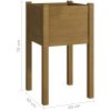 Odlingslåda 2 st honungsbrun 40x40x70 cm massiv furu vidaXL – miniatyr 8