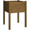 Odlingslåda 2 st honungsbrun 50x50x70 cm massiv furu vidaXL – miniatyr 4