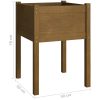 Odlingslåda 2 st honungsbrun 50x50x70 cm massiv furu vidaXL – miniatyr 8