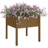 Odlingslåda 2 st honungsbrun 70x70x70 cm massiv furu vidaXL – miniatyr 3