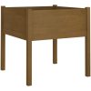 Odlingslåda 2 st honungsbrun 70x70x70 cm massiv furu vidaXL – miniatyr 4