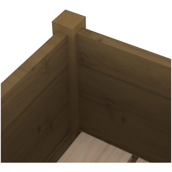 Odlingslåda 2 st honungsbrun 70x70x70 cm massiv furu vidaXL – bild 6