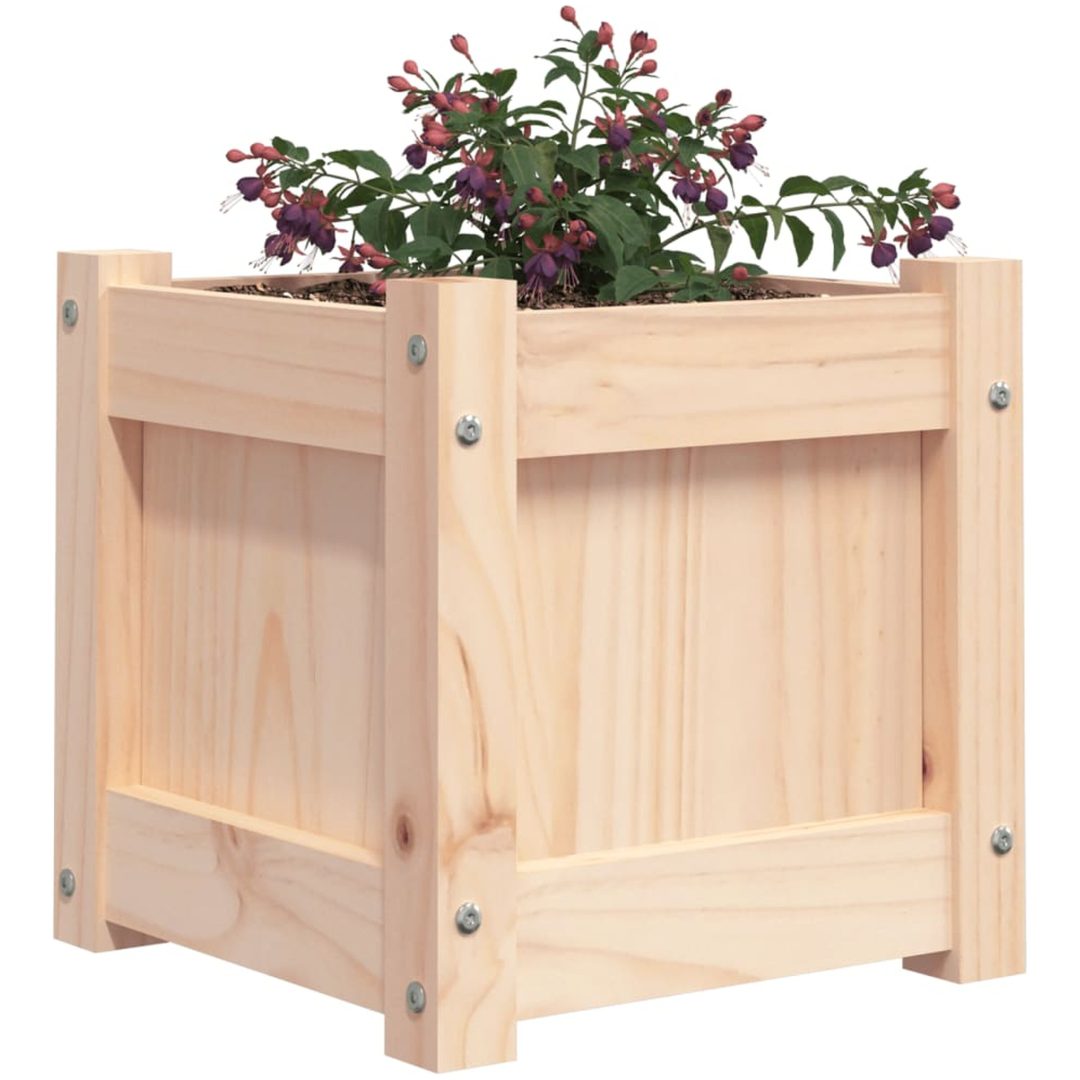 Odlingslåda 31x31x31 cm massiv furu vidaXL – bild 4