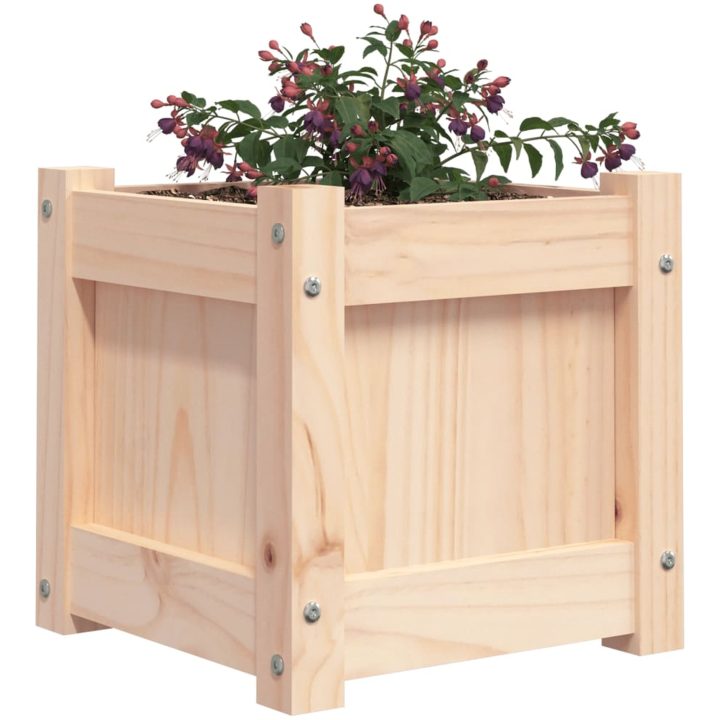 Odlingslåda 31x31x31 cm massiv furu vidaXL – bild 4