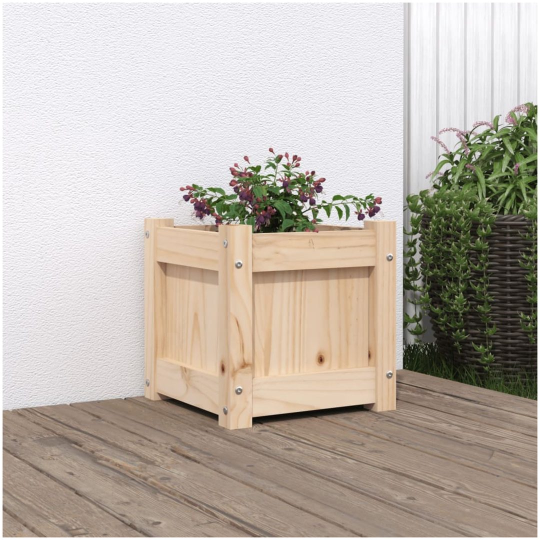 Odlingslåda 31x31x31 cm massiv furu vidaXL