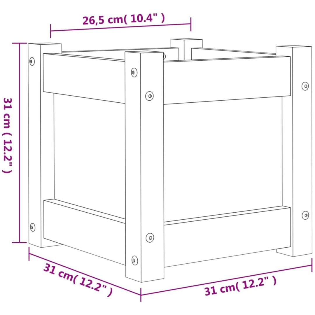 Odlingslåda 31x31x31 cm massivt douglasträ vidaXL – bild 11