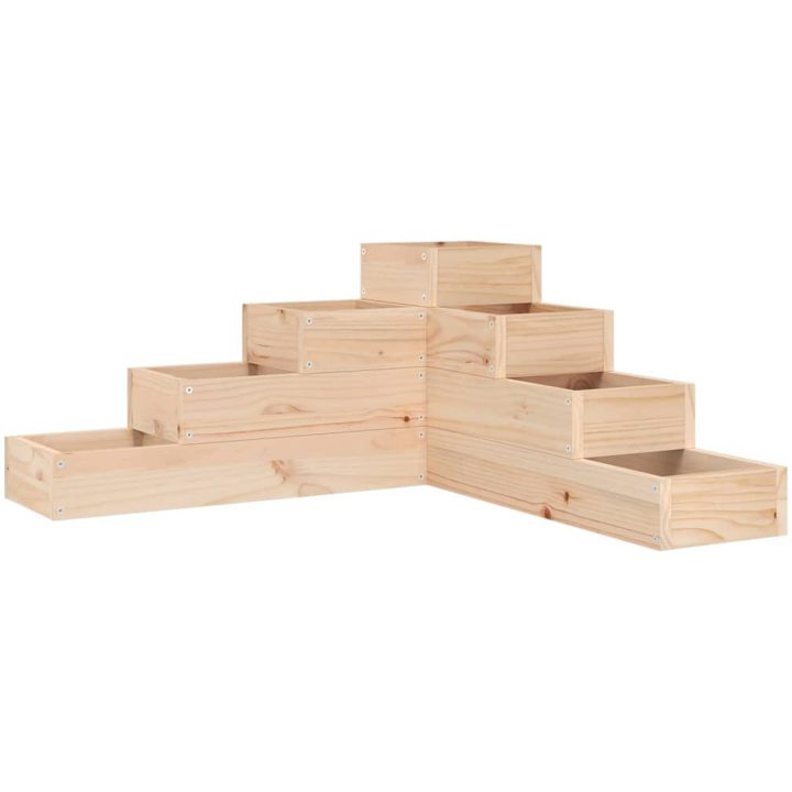 Odlingslåda 4 nivåer massiv furu vidaXL 80.5 x 79 x 36 cm – bild 2