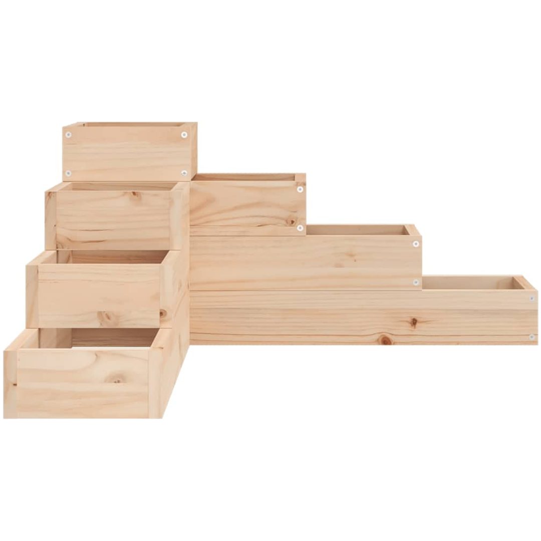 Odlingslåda 4 nivåer massiv furu vidaXL 80.5 x 79 x 36 cm – bild 5