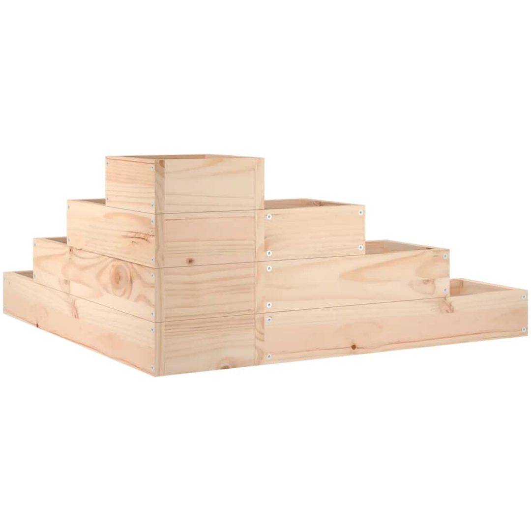 Odlingslåda 4 nivåer massiv furu vidaXL 80.5 x 79 x 36 cm – bild 6