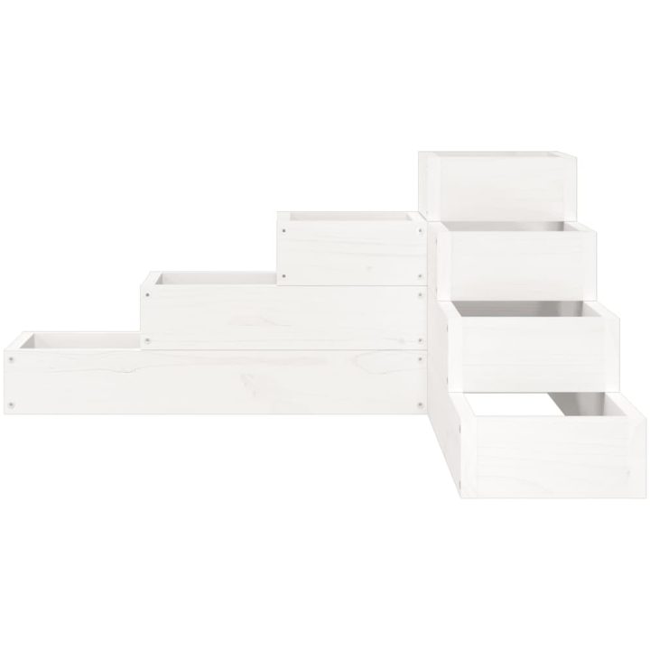 Odlingslåda 4 nivåer vit massiv furu vidaXL 80.5 x 79 x 36 cm – bild 4