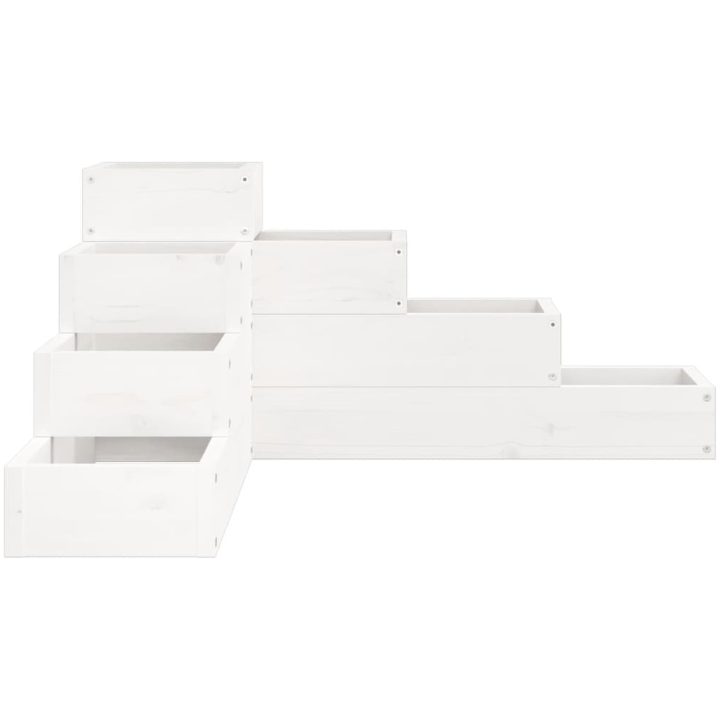 Odlingslåda 4 nivåer vit massiv furu vidaXL 80.5 x 79 x 36 cm – bild 5